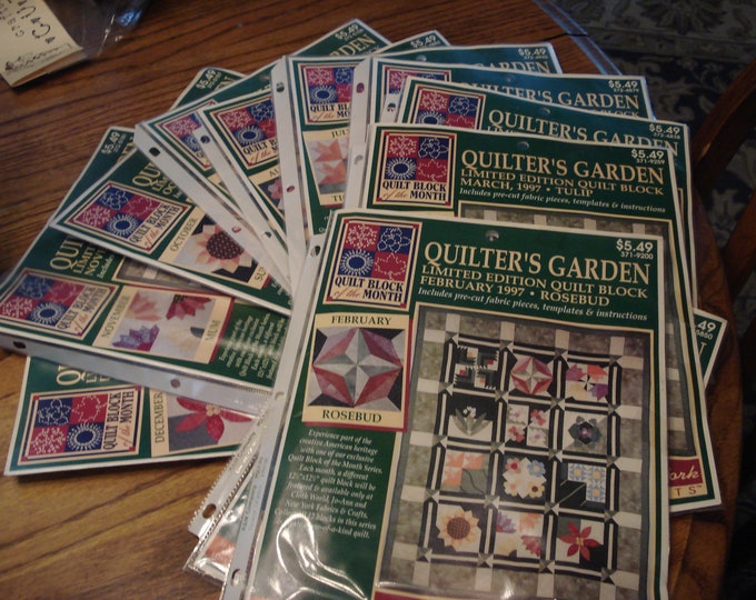 Quilt Block of the Month "quilters Garden" Series by Joann Fabrics - Etsy
