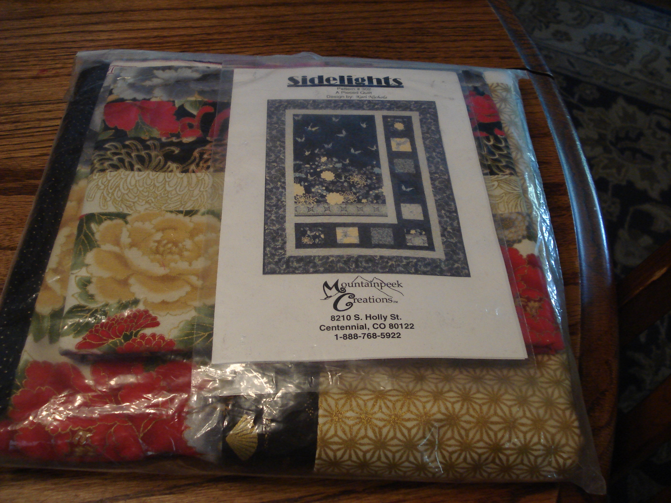 Quilt Kit sidelights Pattern and Materials Etsy