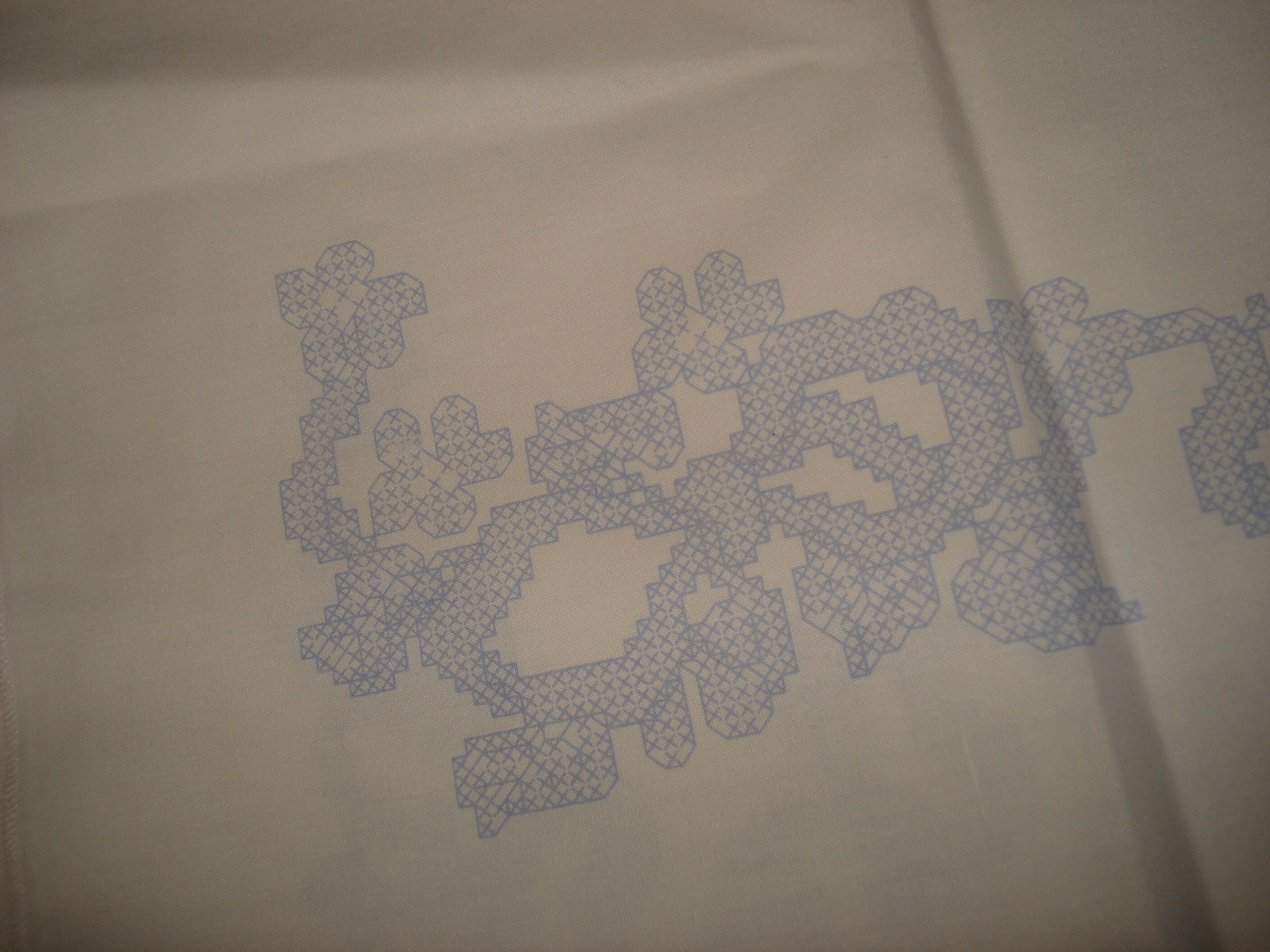 Herrschners Cross Stitch Stamped Pillowcases and Dresser Scarf "april ...
