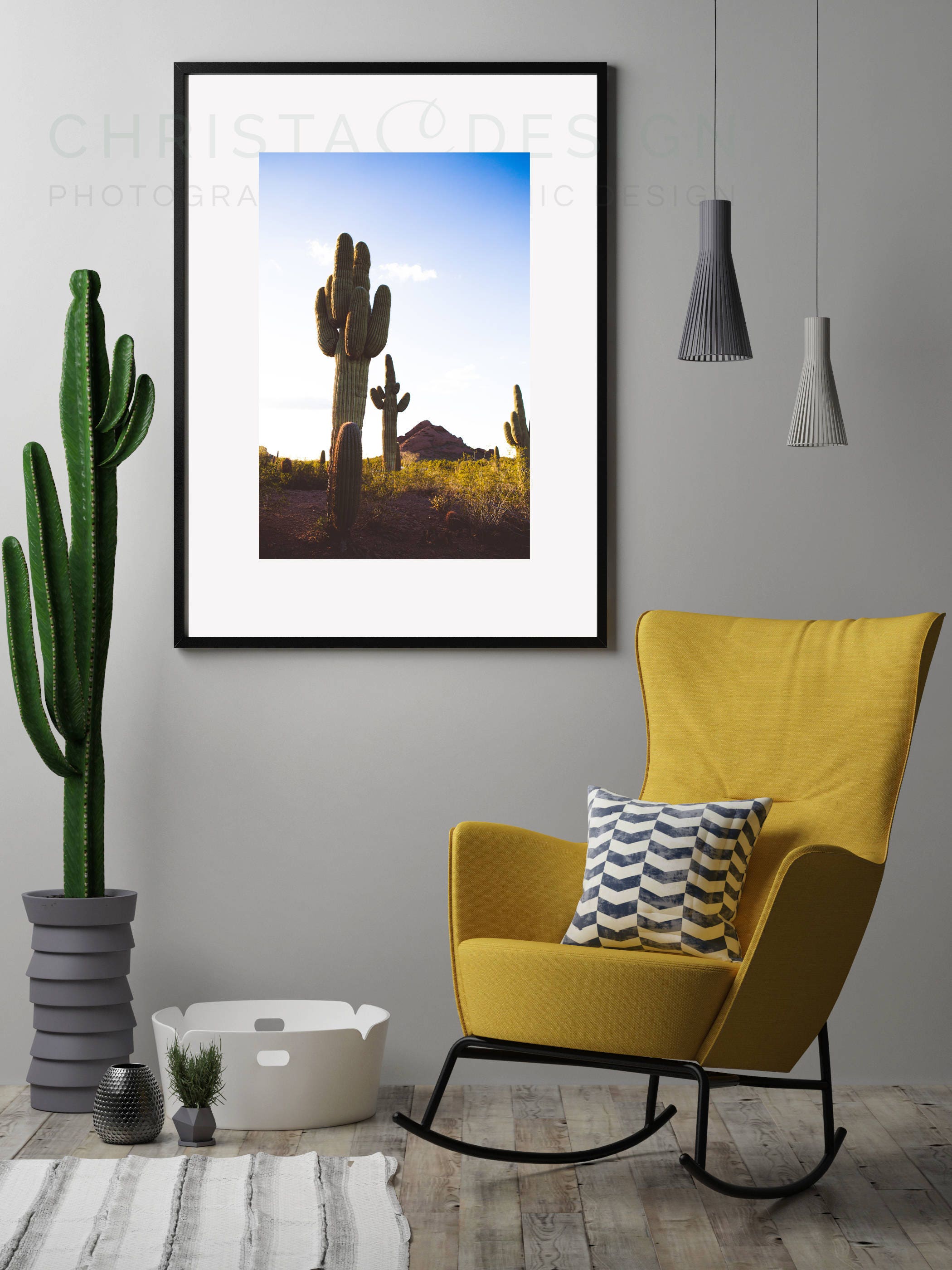 Cactus Wall Art Print Digital File Desert Cactus Cactus | Etsy