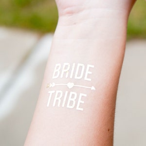 5 & Up Bride Tribe Temporary Tattoo Bachelorette Party Favor | Bachelorette Tattoo | Gold tattoo | Bridal Party| Bridesmaid gift