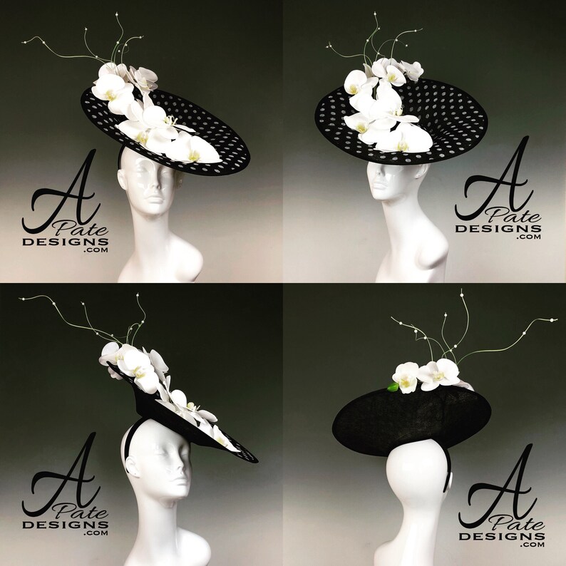 Elizabeth OOAK Sinamay Handblocked Saucer headband mounted Etsy