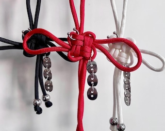 Chinese Lucky Knot Keychain with Charms