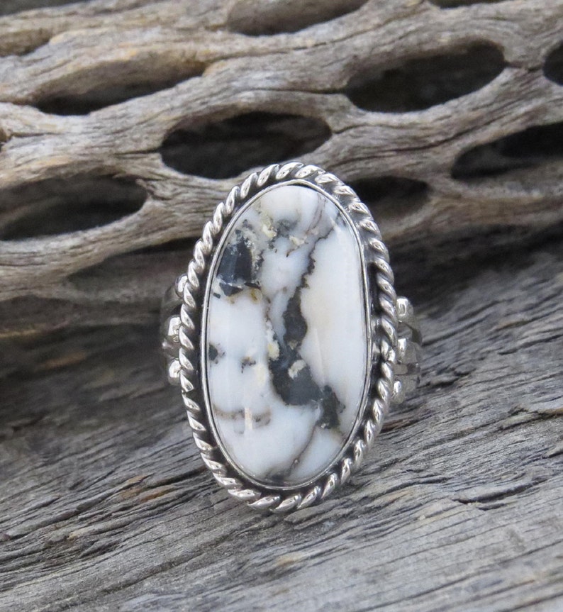 Native American Navajo White Buffalo Turquoise Sterling Silver Etsy