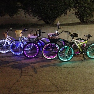 ONE Led Light Strand for Bikes, Scooters, Skateboards, Golf Carts, Trailers, Wheelchairs, Strollers, Etc..