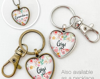 Gigi Keychain, Name Keychain, Christmas Gifts for Grandma, Personalized Grandma Gifts, Gigi Gifts,