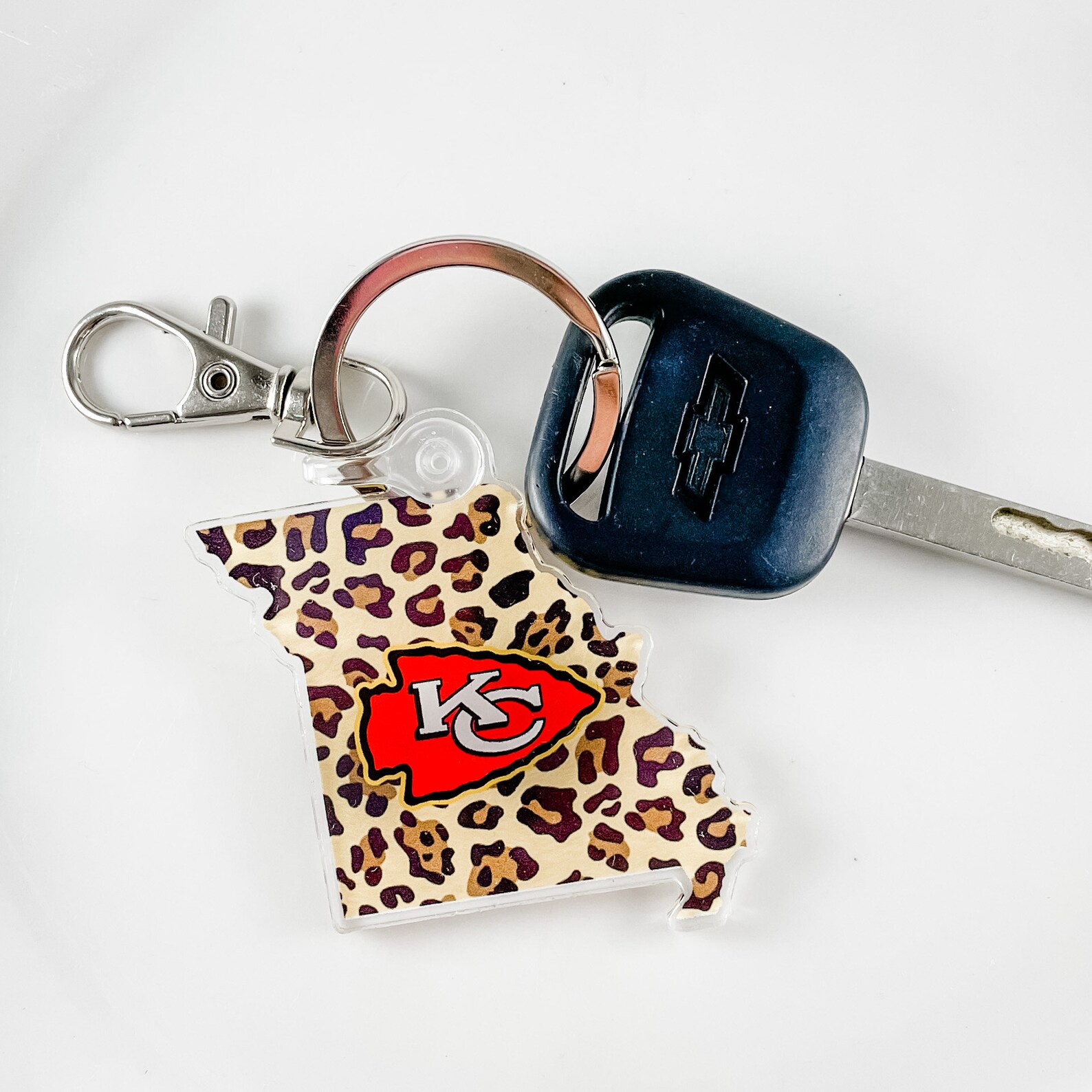 Kansas City Chiefs Keychain Missouri Key Chain Kansas City Etsy