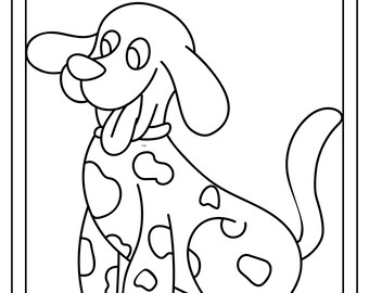 Puppy Kleurplaten Etsy