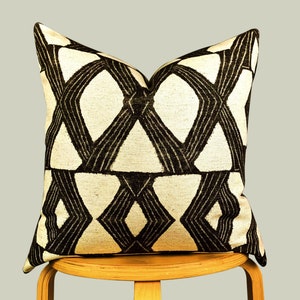 X's & O's Tribal-Inspired Throw Pillow Cover Novogratz Geo Design Pillow Boho Pillows Sofa Pillows Global Style Home Decor image 2