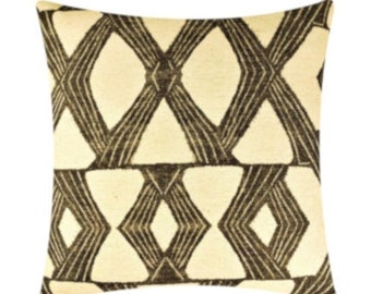 X's & O's Tribal-Inspired Throw Pillow Cover | Novogratz Geo Design Pillow | Boho Pillows | Sofa Pillows | Global Style Home Decor