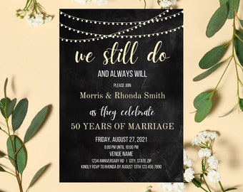 Printable 50th Anniversary Invitation