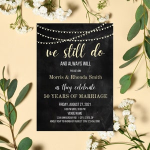 Printable 50th Anniversary Invitation