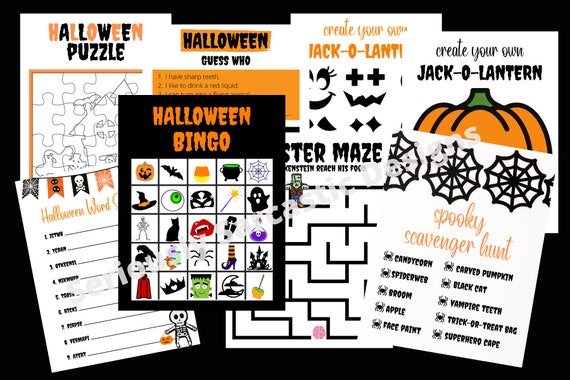 Printable Halloween worksheets for kids | Etsy