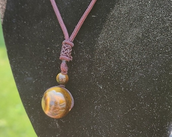 Natural Tiger Eye Bead Necklace