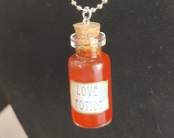 Magic Love Potion Vial Bottle Necklace
