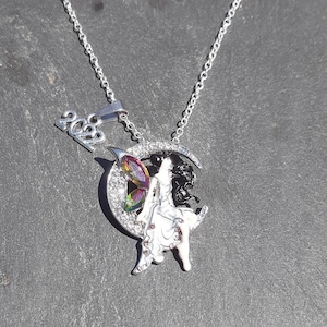 Fairy Pendant Necklace Sterling Silver 925 Chain Personalized Graduation Year Initial Letter Charm 2020,2021,2022,2023 Faerie Pixie Jewelry