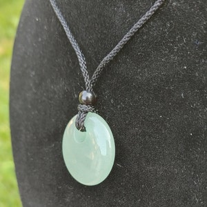 Jade Jadeite Round Pendant Necklace