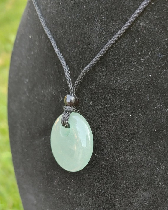 Jade Jadeite Round Pendant Necklace