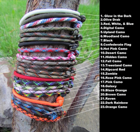 Adjustable Surfer Survival String Bracelet Knotted Cord Paracord Military Hunting Hiking Camping Fishing Outdoors