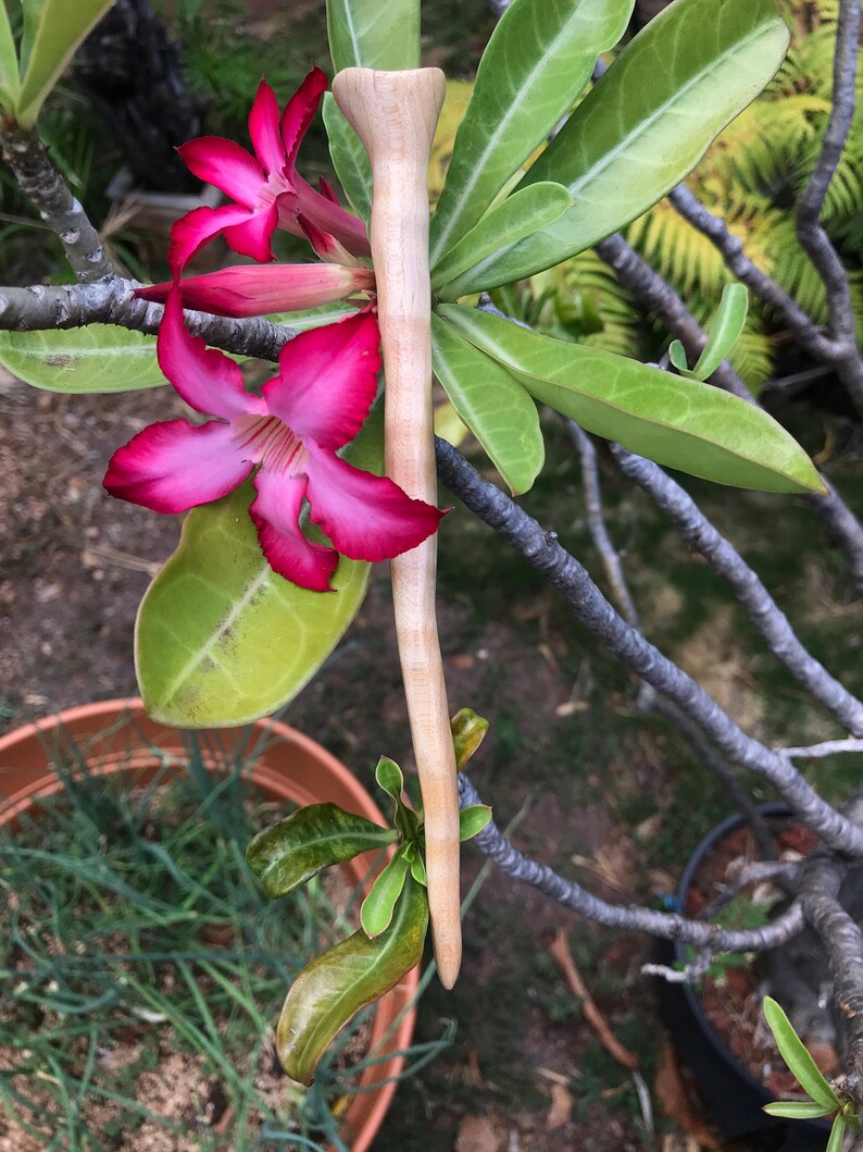 Handcrafted Maple Wood Hair Stick Made In Hawaii