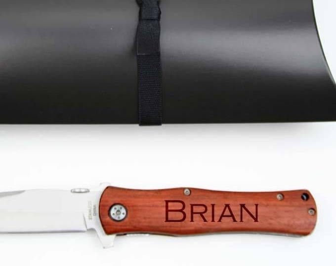 Groomsmen Gift, 6 Personalized Pocket Knives, Custom Engraved, Wedding Favor, Bridal Party Gift with Gift Box