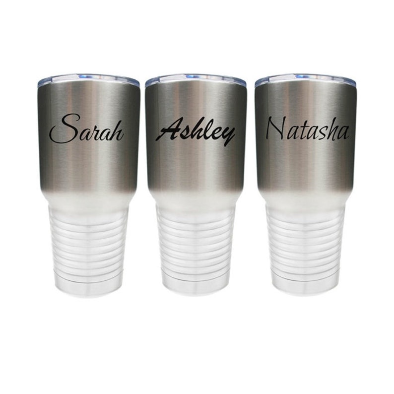 Stainless Steel with a Clear Lid Choice of 10 oz Colors Designs Custom Engraved Gift Titles Date /& Spill Proof Slide Lid Groomsman Tumbler 12 oz 30 oz 20 oz Names