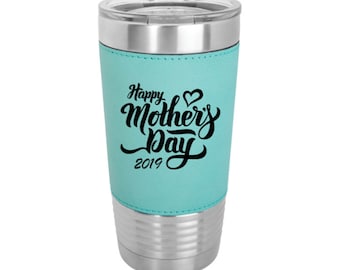 Mother's Day Tumbler - Stainless Steel w/Clear Lid - Choice of 12 - 20 - 30 ounce, Design, Color, Name, Font & Spill Proof Lid - Engraved