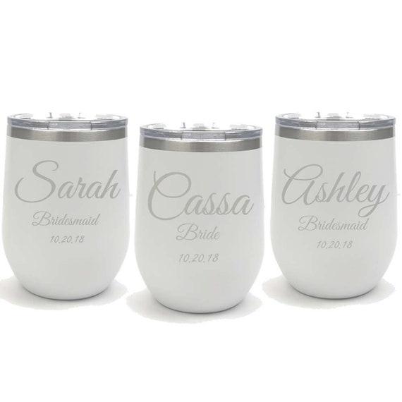 Stainless Steel with a Clear Lid Choice of 10 oz Colors Designs Custom Engraved Gift Titles Date /& Spill Proof Slide Lid Groomsman Tumbler 12 oz 30 oz 20 oz Names