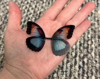 OOAK beautiful handmade glittery transparent fairy mermaid art doll butterfly dragonfly wings Z17