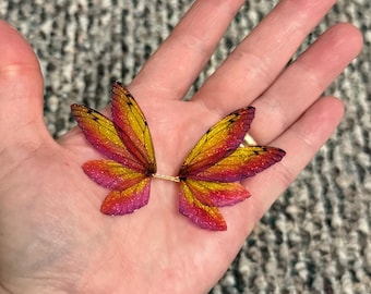 OOAK beautiful handmade glittery iridescent transparent fairy mermaid art doll butterfly dragonfly wings Z18