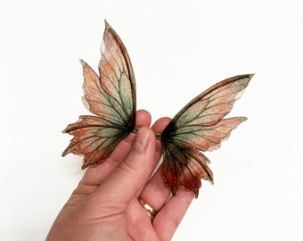 OOAK beautiful handmade glittery transparent fairy mermaid art doll butterfly dragonfly wings Z12