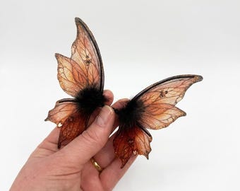 OOAK beautiful handmade glittery transparent fairy mermaid art doll Halloween butterfly dragonfly wings Z9