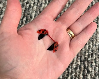OOAK beautiful micro mini handmade fairy mermaid art doll butterfly ladybug wings  F19