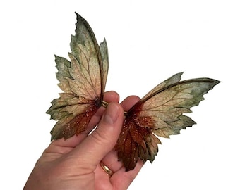 OOAK beautiful handmade glittery transparent fairy mermaid art doll butterfly dragonfly wings Z11