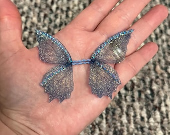 OOAK beautiful handmade glittery transparent fairy mermaid art doll butterfly dragonfly wings Z20