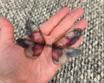 OOAK beautiful handmade glittery transparent fairy mermaid art doll butterfly dragonfly wings P3