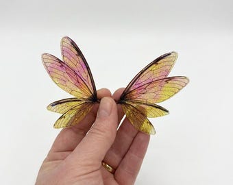 OOAK beautiful handmade glittery iridescent transparent fairy mermaid art doll butterfly dragonfly wings Z23