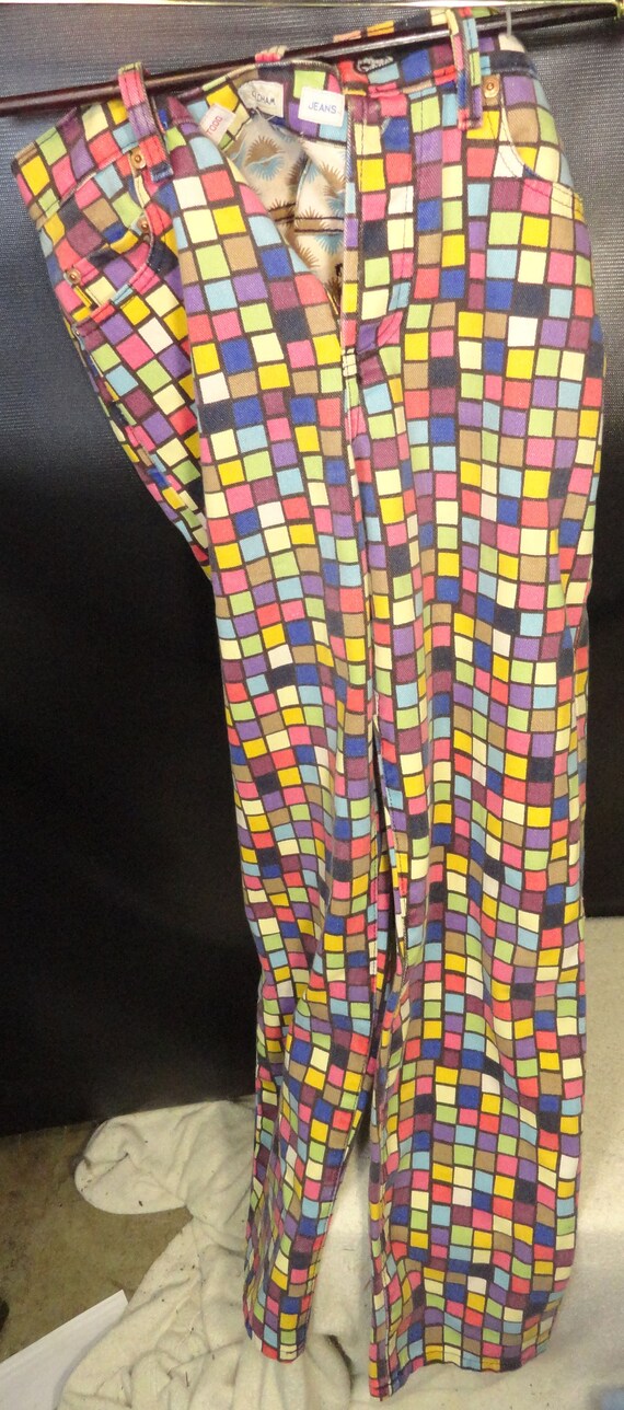 Todd Oldham Rubiks Cube jeans Size 8 1990's