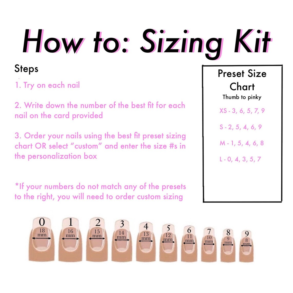 Sizing Kit for Nail Gal Press-Ons | Etsy