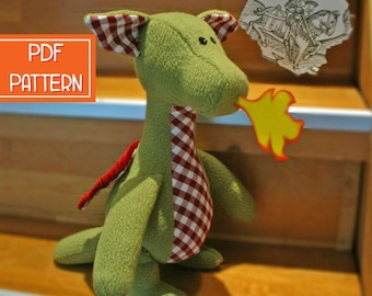DIY Dragon Plush Sewing Pattern, PDF Toy Sewing Pattern