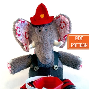 Plush Pattern | Elephant Sewing Pattern | PDF Toy Pattern, Softie Pattern, Elephant Plushie Pattern, Stuffed Elephant PDF Sewing Pattern