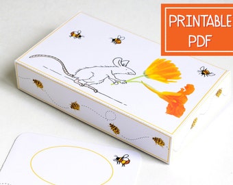 Printable Gift Card Box | Flower mouse | DIY Gift Card Holder, Small Gift Box, Gift Card Ideas