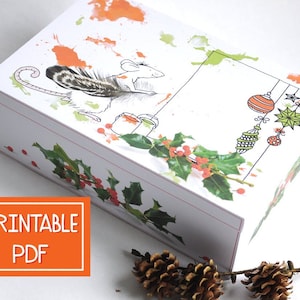 DIY grote kerstcadeaudoos - geïnspireerde MUIS - afdrukbare kerstcadeauverpakking