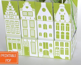 Gift Boxes | Dutch Paper House | Printable Favor Box Template, Amsterdam