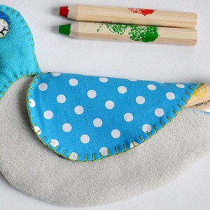 DIY Pigeon Pencil Case Sewing Pattern Crayon Holder, Child Gift Pattern, Kids DIY Gift image 3