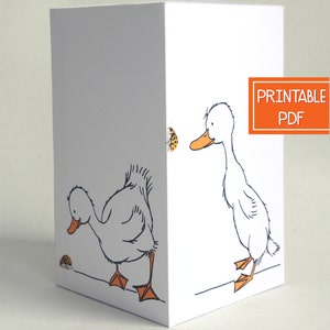 Large Gift Box | Duck & Beetle | DIY Printable Favor Box, INSTANT Download, Homemade Gift