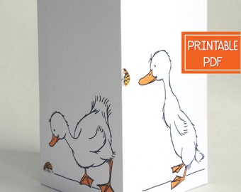 Large Gift Box | Duck & Beetle | DIY Printable Favor Box, INSTANT Download, Homemade Gift
