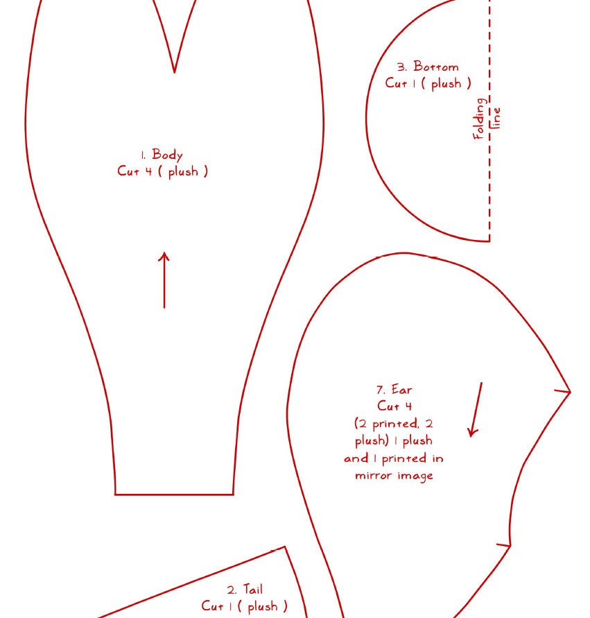 Plush Pattern Elephant Sewing Pattern PDF Toy Pattern - Etsy