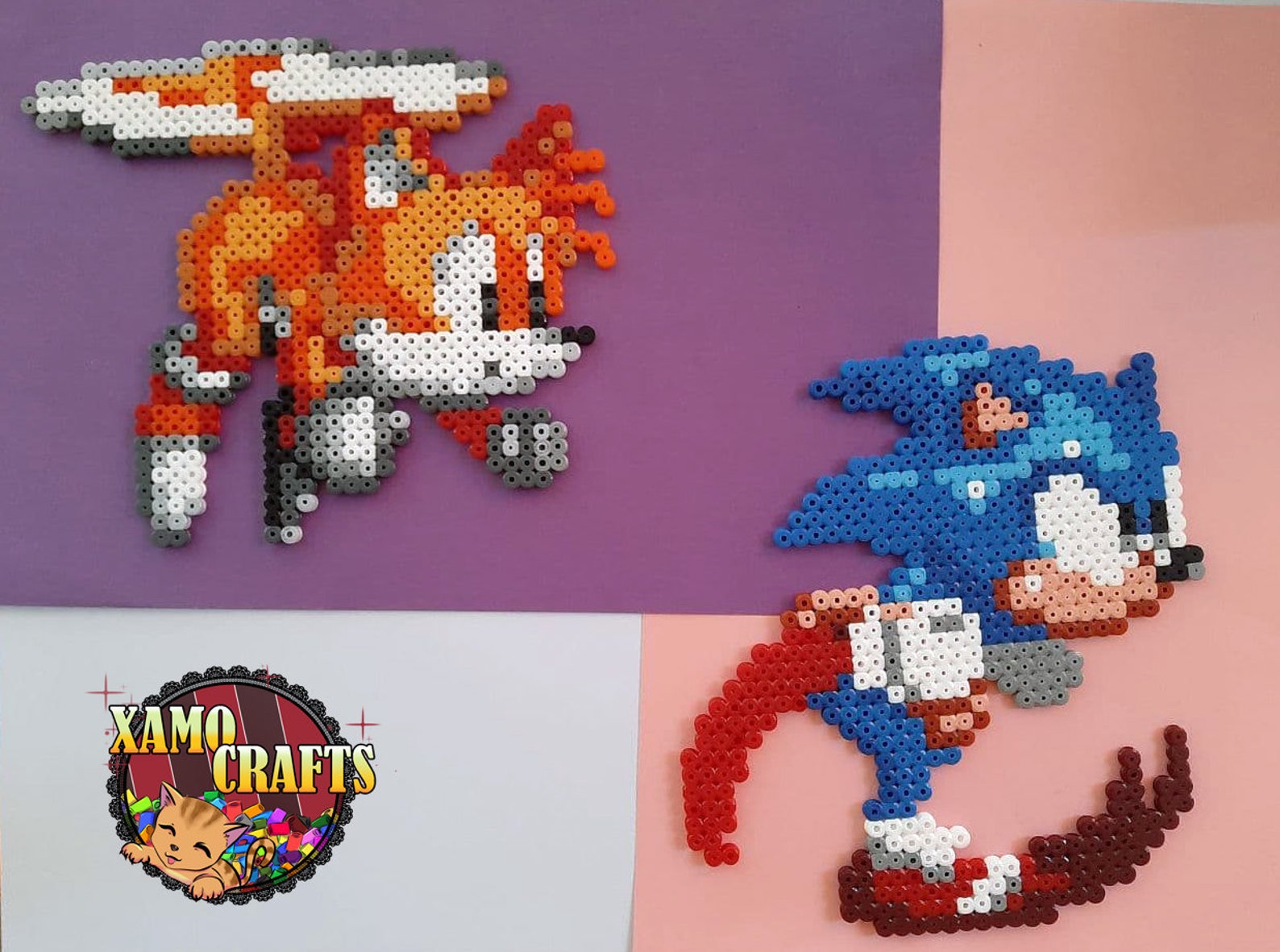 Sonic & Tails Hama Beads MIDI / Perler Beads Etsy