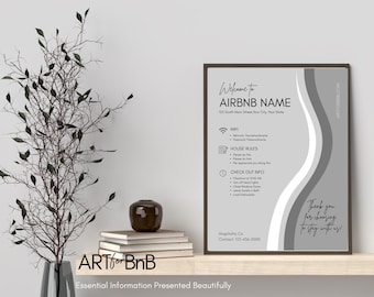 Airbnb Host Sign Template to customize, print, and frame
